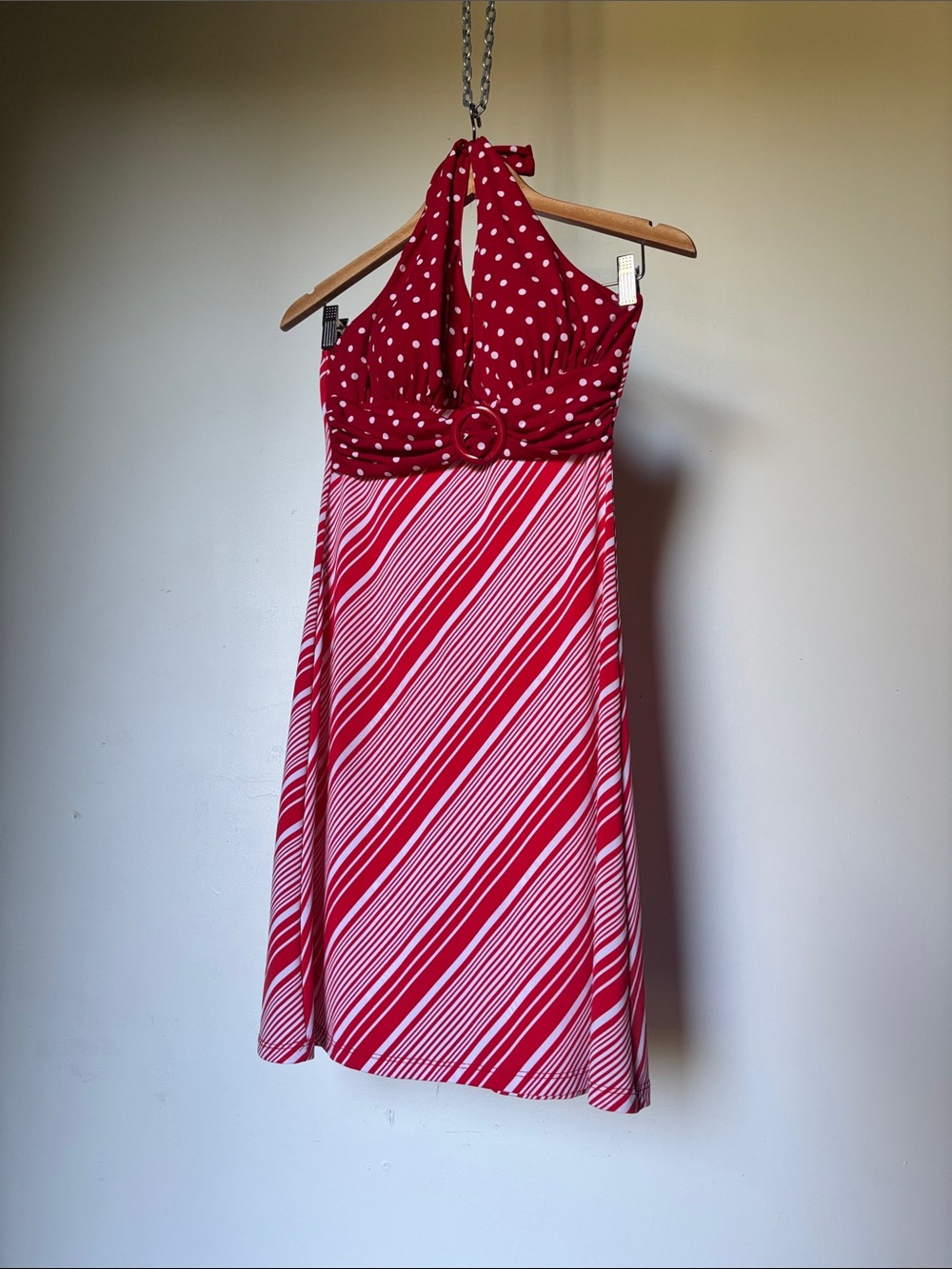 Y2K Rockabilly Halter Mini Dress Vintage Retro Revival 90’s/00’s of the 50’s